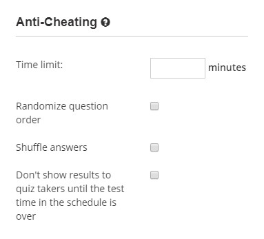 Make a test more challenging and enable anti-cheating protection for the exam