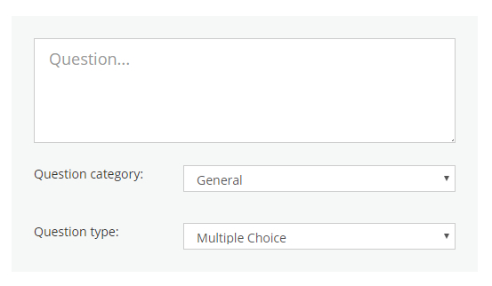 Create the question body and select the question category for the online test