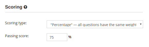 Grading questions as "correct" and "wrong" in the test creator for teachers