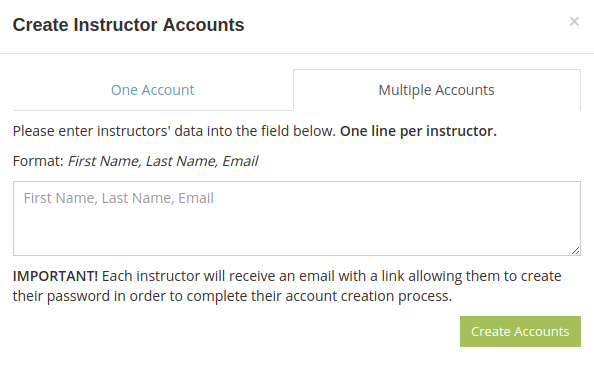 Create multiple administrator accounts to manage your online exams and quizzes