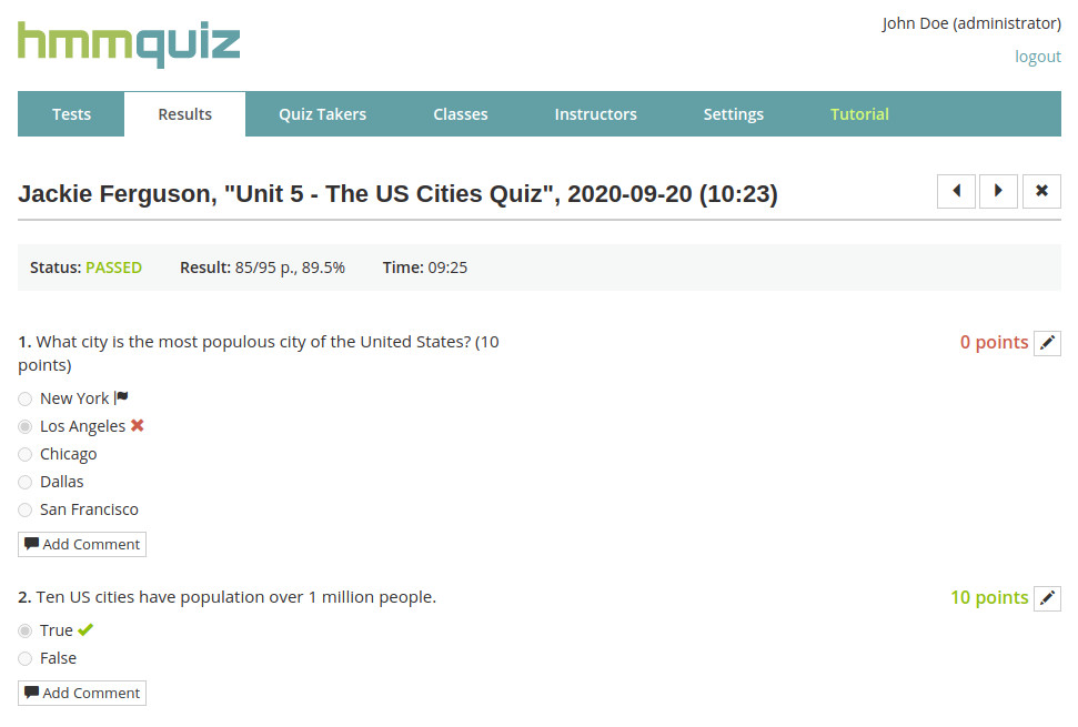 John Doe Quizzes